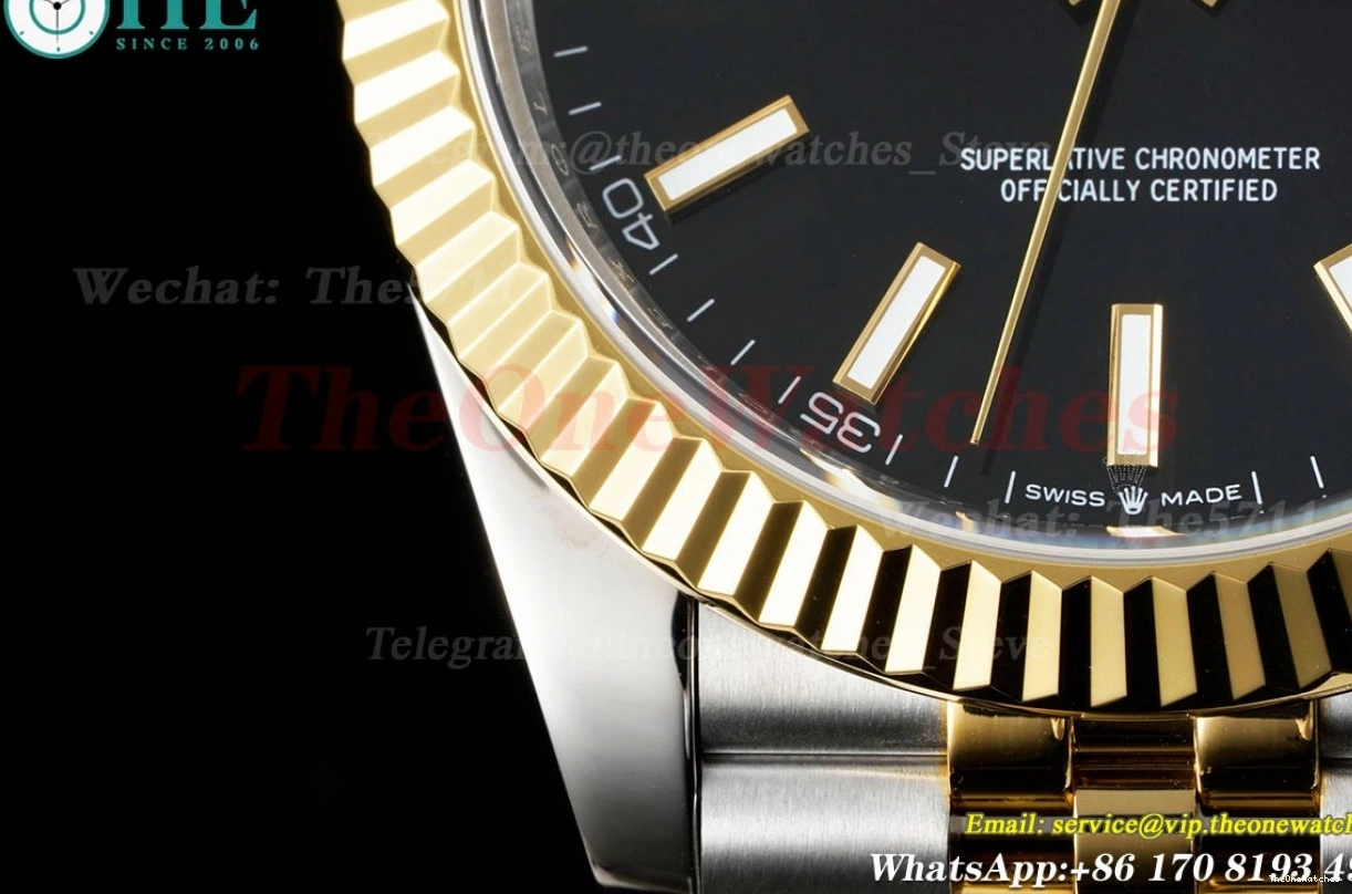 Blk SS VR3235 41MM YG 126333 Jub Datejust Stk GMF 904L 0211